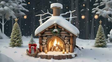 Design a heartwarming Christmas and New year background photo