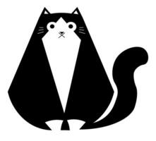 gato sentado y posando, Doméstico mascota y animales vector