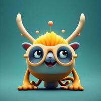 3D character mascot for a web-based educational platform targeting children photo