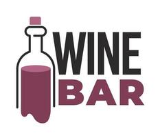 Wine bar, tasty alcoholic drinks and beverages vector