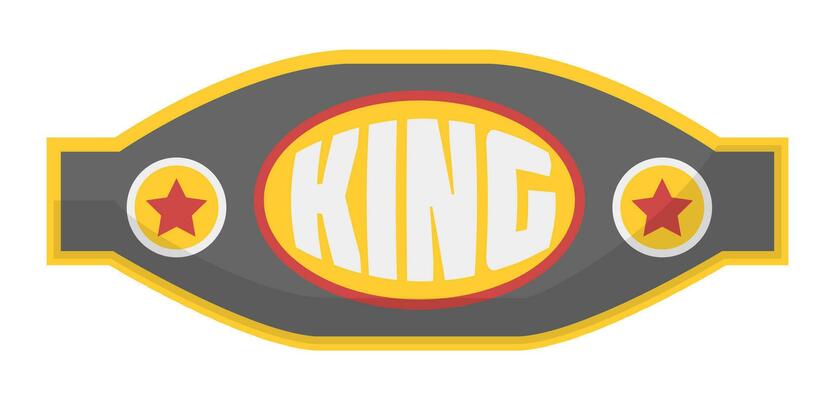 Boxing belt for winner of championship, vector