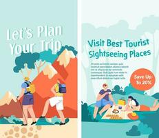 Lets plan your trip, visit best sightseeing place vector