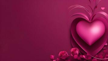 background for Valentine's Day, using a gradient that transitions from deep maroon to soft rose photo