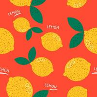 Textile material with pattern in form of lemon vector