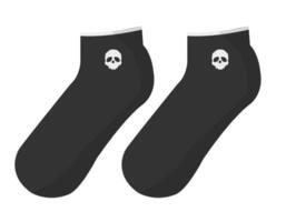 Socks with skull print, fashionable and modern vector