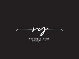 Luxury Ry Logo Icon Vector, Feminine RY Signature Logo Letter vector