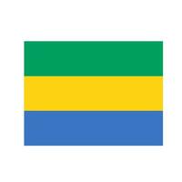 national country flag of gabon vector