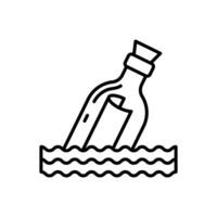 Message in a Bottle icon in vector. Illustration vector
