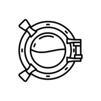 Porthole icon in vector. Illustration vector