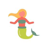Mermaid icon in vector. Illustration vector