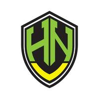 logotipo de la letra hn vector