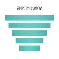 set of horizontal dotted shadows vector illustration