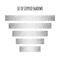 set of horizontal dotted shadows vector illustration