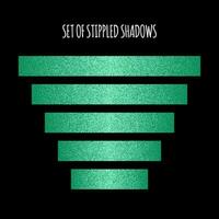 set of dotted horizontal rectangular shadows vector