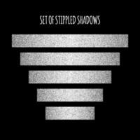 set of dotted horizontal rectangular shadows vector
