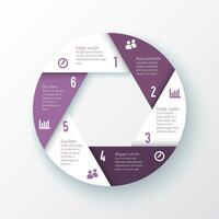 infographic circle diagram pie chart vector