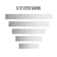 a set of striped dotted shadows on a white background vector