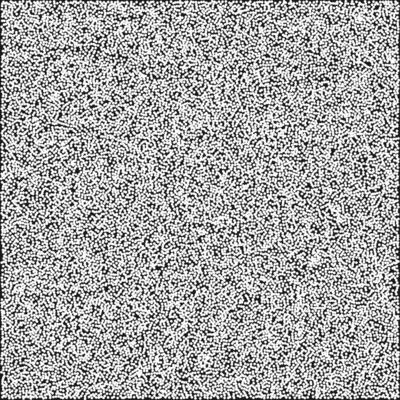 a black and white image of a square white noise texture