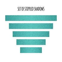 set of horizontal dotted shadows vector illustration