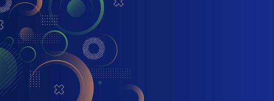 banner background. colorful. dark blu gradation. circle effect . abstract eps 10 vector