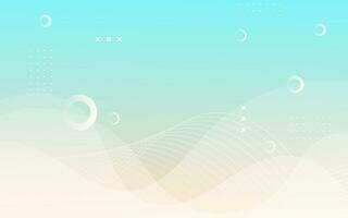 Modern background blue and yellow pastel gradation. wave effect. memphis abstract eps 10 vector