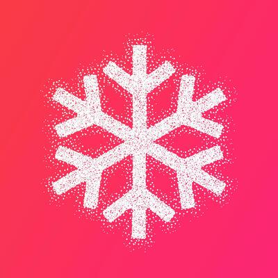 a snowflake on a pink background