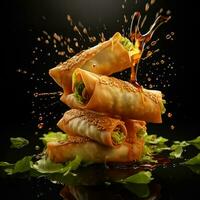 AI Generative a photo of spring rolls