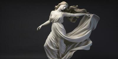 mármol estatua de un bailarina. generativo ai foto
