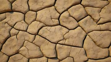 AI Generative dry and cracked sandy ground surface photo