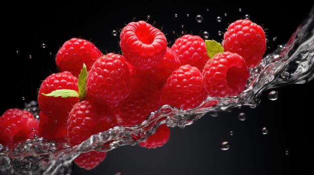 AI Generative a photo of raspberry