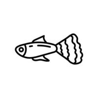 Guppy icon in vector. Illustration vector