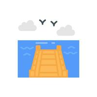 muelle icono en vector. ilustración vector