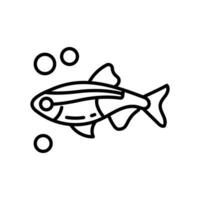 Neon Tetra icon in vector. Illustration vector