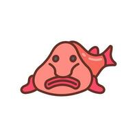 Blobfish icon in vector. Illustration vector