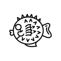 Puffer Fish icon in vector. Illustration vector