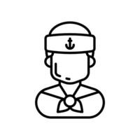 Sailor icon in vector. Illustration vector