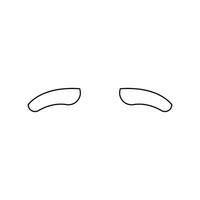 Brows icon vector. Mustache illustration sign. Barberry shop symbol or logo. vector