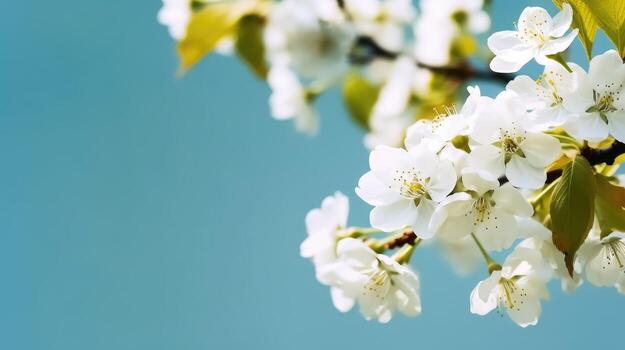 ai generativo blanco flores florecer foto