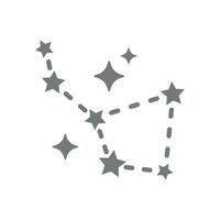 Constellation with stars vector icon. Astrology and space symbol.