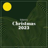 Merry Christmas 2023 Retro Style Futuristic Background Abstract vector