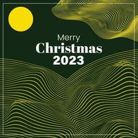Merry Christmas 2023 Retro Style Futuristic Background Abstract vector