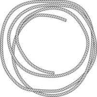 outline roll of rope frame with copy space vector