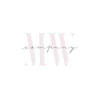 MW Beauty Initial Template Vector Design