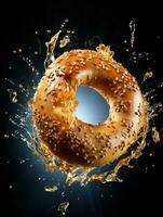 AI Generative a photo of bagel