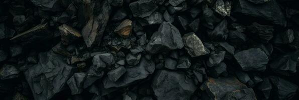 AI Generative a black coal background photo