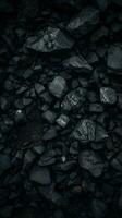 AI Generative a black coal background photo