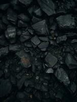 AI Generative a black coal background photo