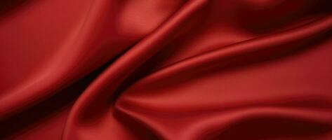 AI Generative red background silk fabric photo