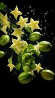 AI Generative a photo of starfruit