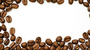 AI Generative coffee beans on a white background photo